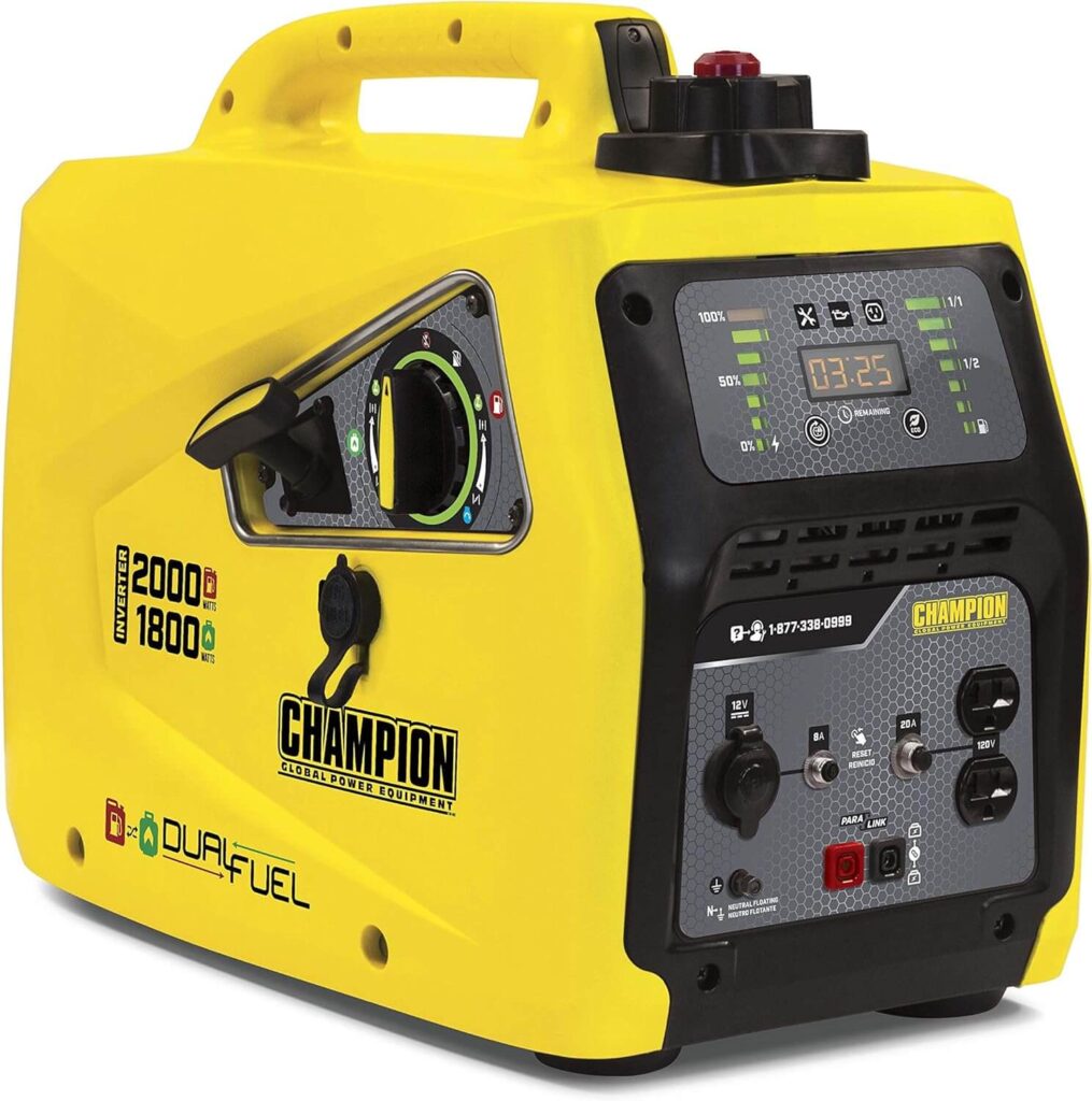 Champion Power Equipment 100402 2000-Watt Dual Fuel Portable Inverter Generator