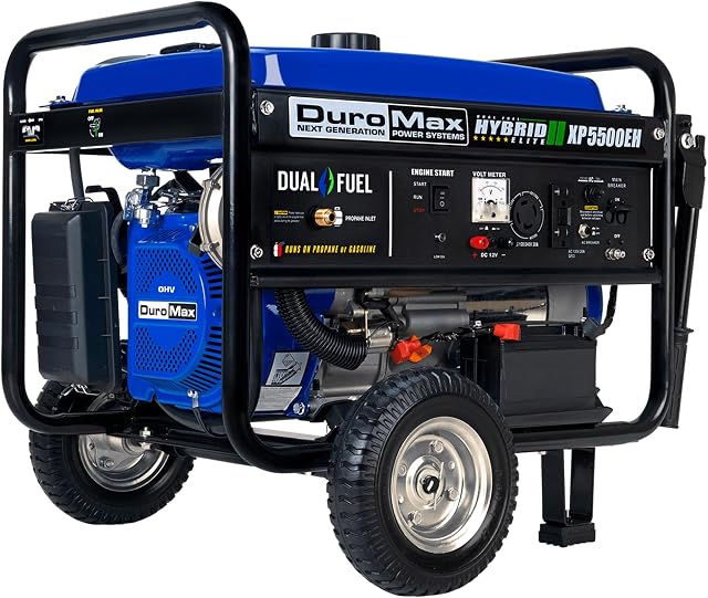 DuroMax XP5500EH 5,500-Watt Dual Fuel Portable Generator product photo