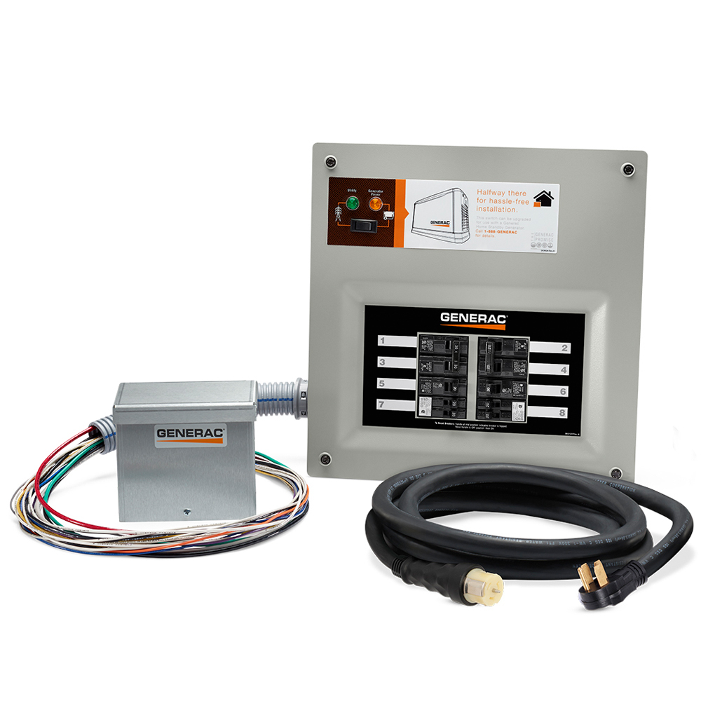 Generac 9854 HomeLink 50-Amp Indoor Pre-Wired Manual Transfer Switch Kit product photo