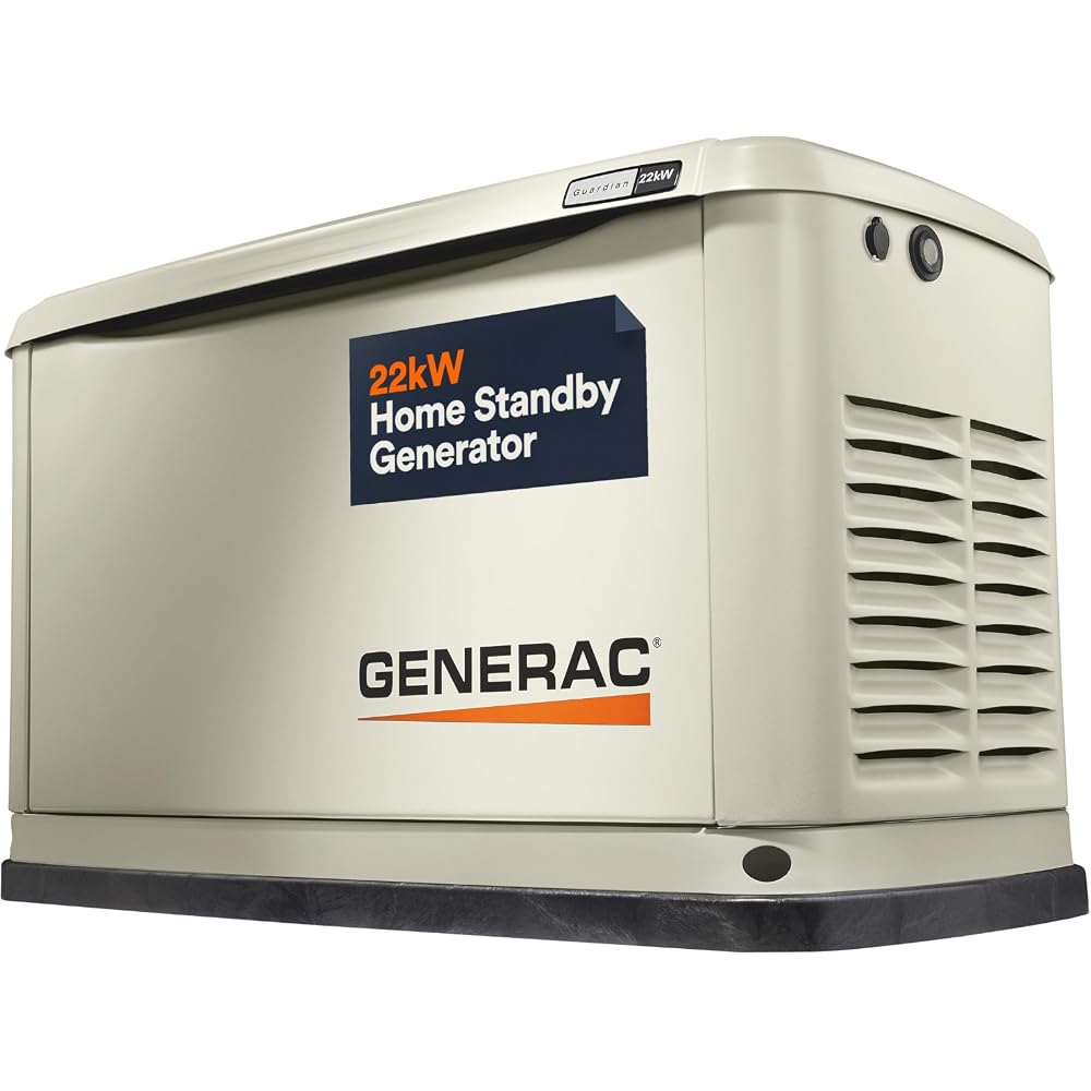 Generac Guardian 22kW Standby Generator (Model 7043, with Transfer Switch) product photo