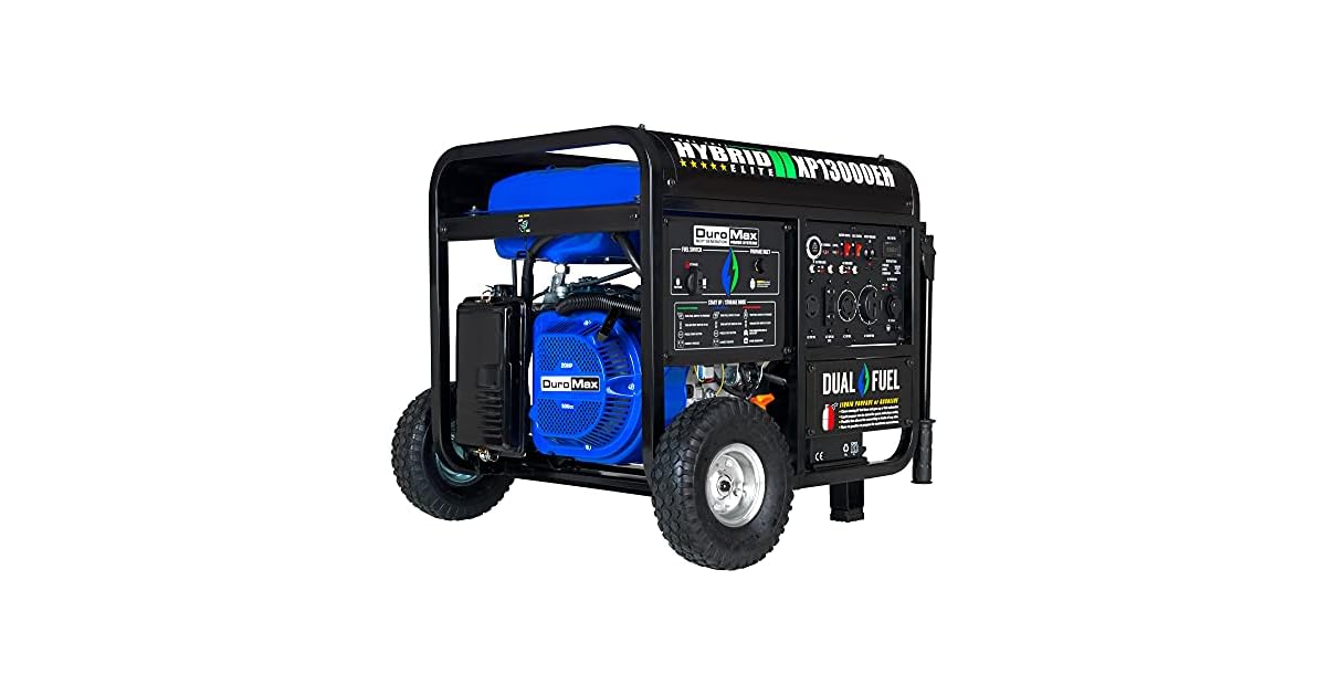 DuroMax XP13000EH 13,000-Watt Dual Fuel Portable Generator product photo