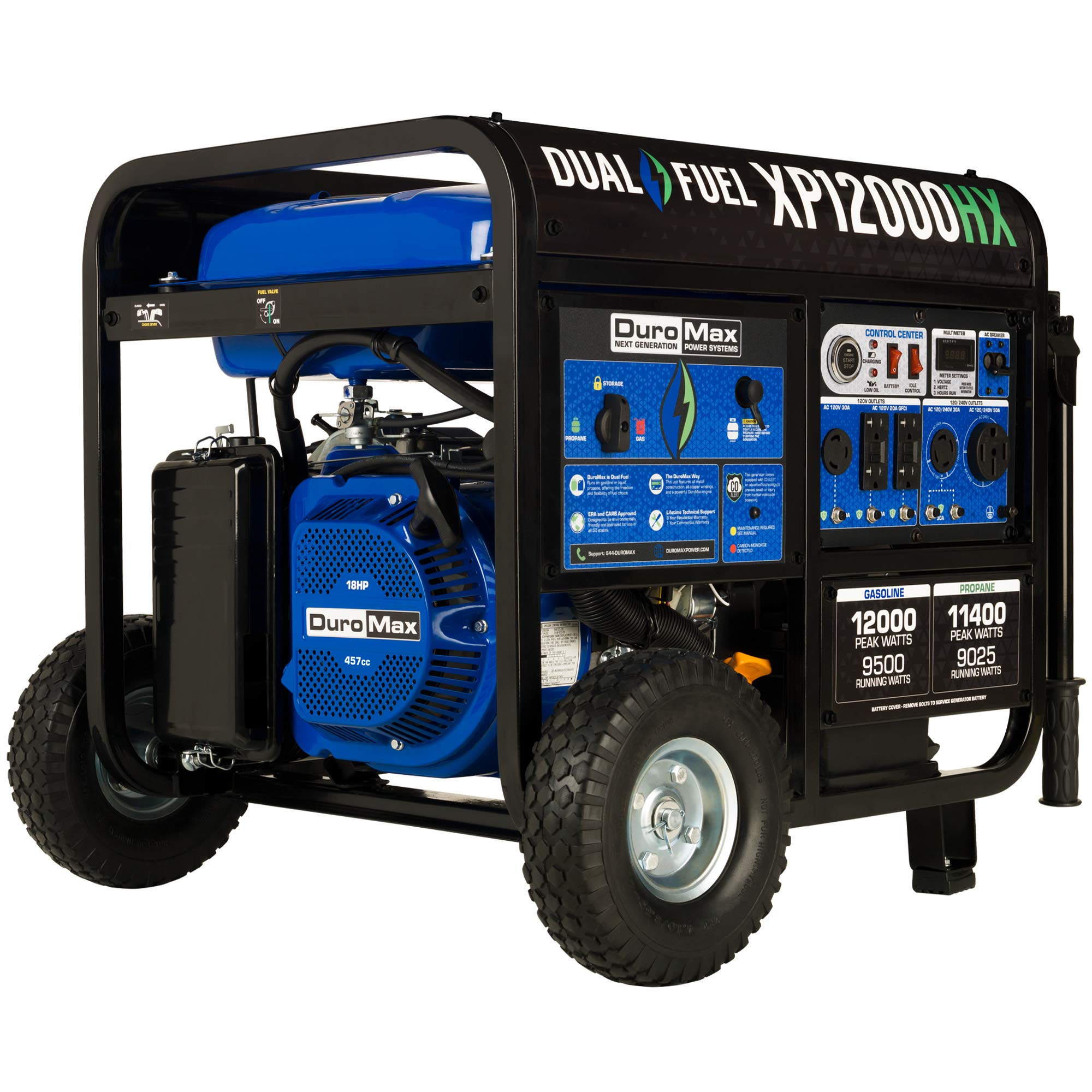DuroMax XP12000HX Dual Fuel Portable Generator product photo