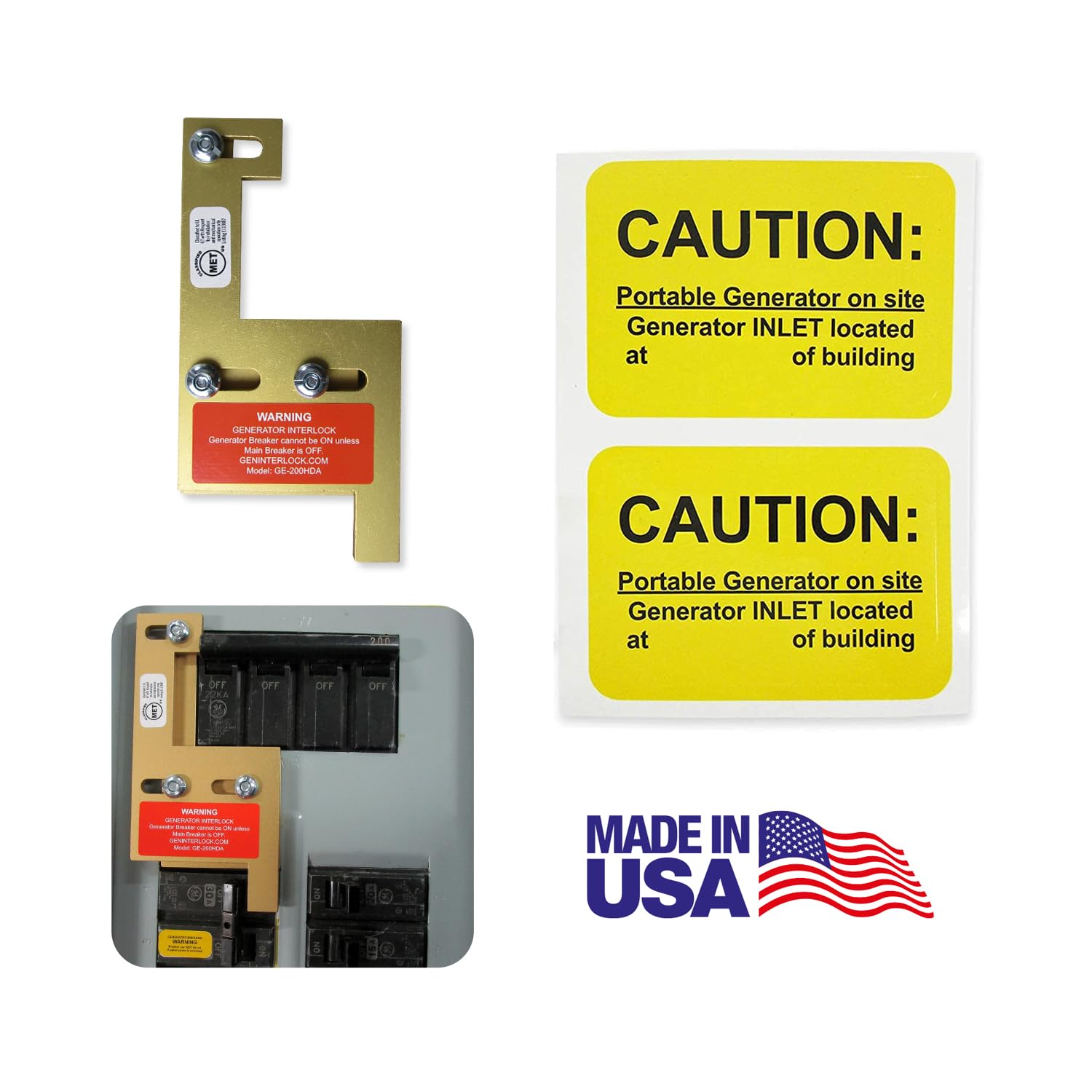 Flngr Generator Interlock Kit for GE Vertical Main 150/200A Panels product photo