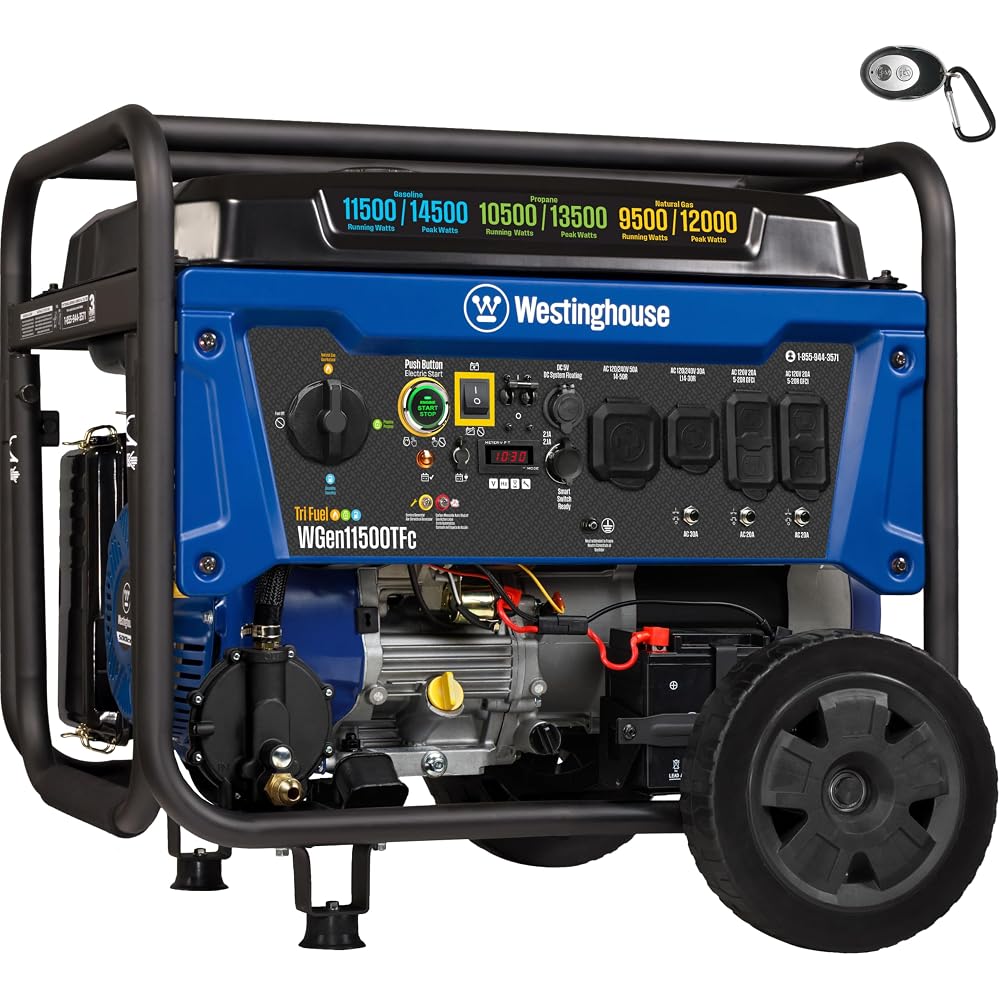 Westinghouse WGen14500TFc 18,000 Peak Watt Tri-Fuel Generator product photo