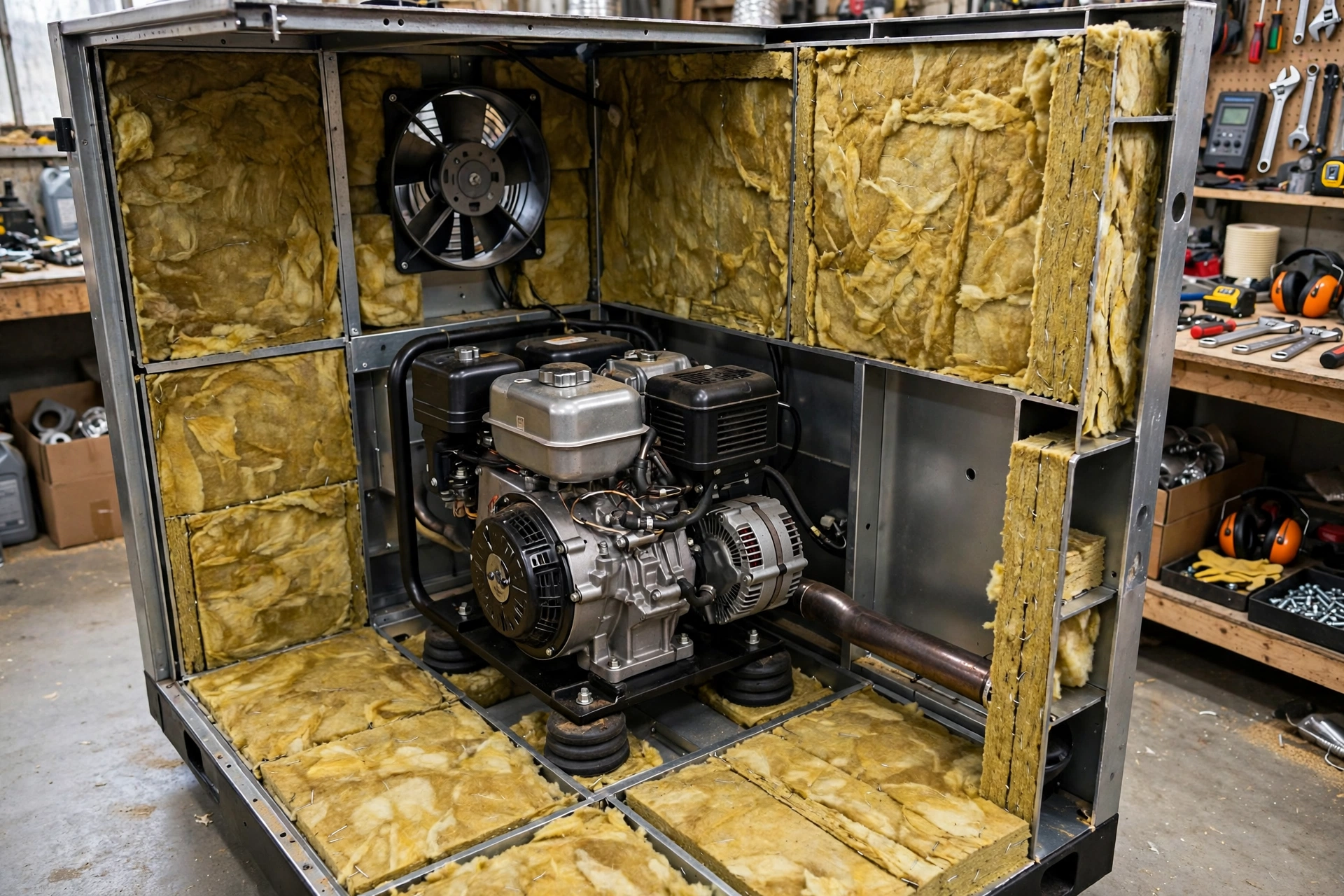 DIY Generator Quiet Box: How to Build a Noise-Reduction Enclosure - illustration