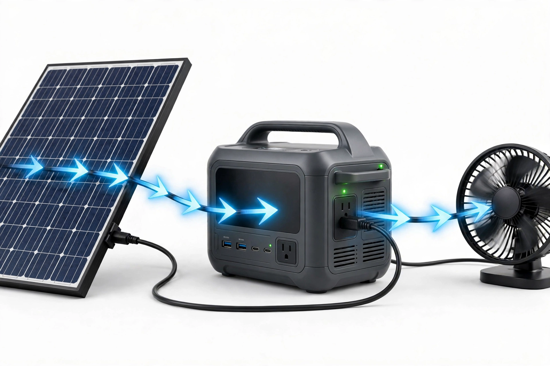 Pass-Through Charging on Solar Generators: What It Is & Why It Matters - illustration